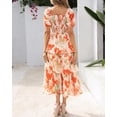 thumbnail image 3 of Vestido casual BTFBM para mujer con cuello cuadrado y manga abullonada, 3 of 9