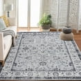 thumbnail image 2 of 9x12 Boho Rug Soft Large Area Rug Non-Slip Non-Shedding Faux Wool Vintage Rug for Living Room Kids Playroom Dining Room (Grey), 2 of 7