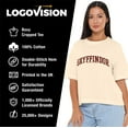 thumbnail image 4 of Harry Potter Gryffindor Collegiate Women's Boxy Cropped T-Shirt Casual Graphic Tee, 4 of 6