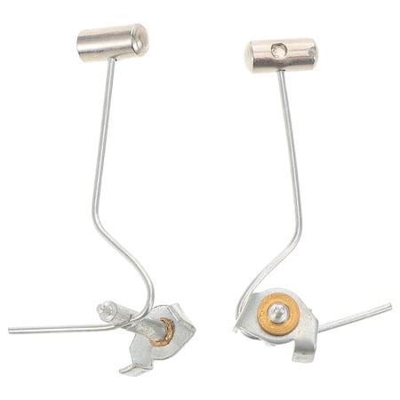 WORGEOUS 2 Pcs Retro Alarm Clock with Hammer 5.00X3.00X2.00CM Silver