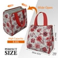 thumbnail image 3 of Pioneer Flower Floral Print Pattern Insulated Lunch Bag for Women & Adults,Large Portable Soft Cooler Lunch Bag,Thermal Food Storage Tote with Pearl Cotton,8.66L,8.75x5.75x9.5 Inch, 3 of 6