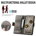 thumbnail image 7 of SaniMore Magnetic Clasp Wallet Case for Google Pixel 8A with Cash & Card Slots, RFID Blocking Soft TPU + PU Leather Shockproof Protective Cover with Folio Flip Kickstand Shell, Gray, 7 of 7