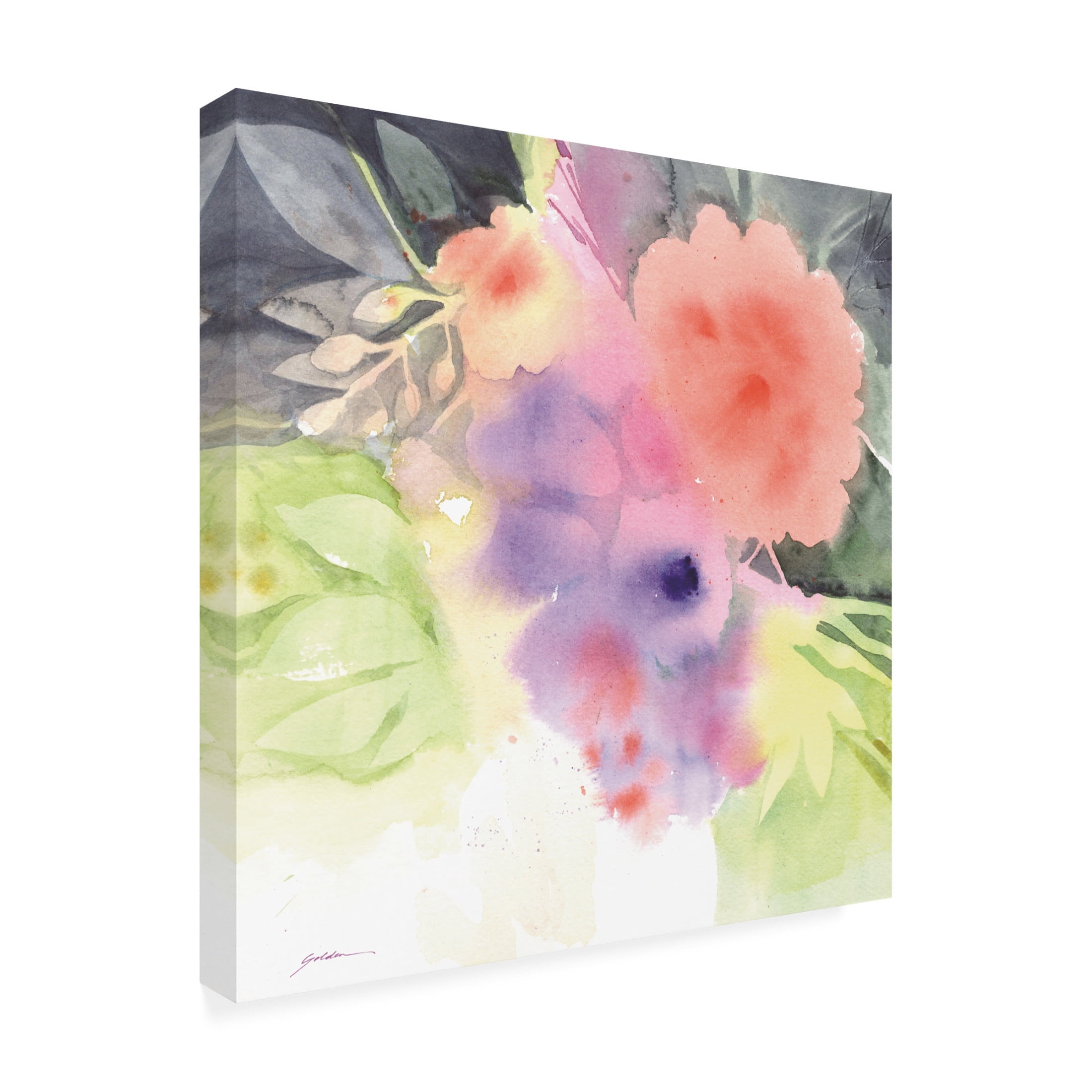 Canvas Wall Art - Sheila Golden 'Timeless' Wall Art for Living Room, Bedroom, or Office Décor by Trademark Fine Art - 18 x 18 Inches