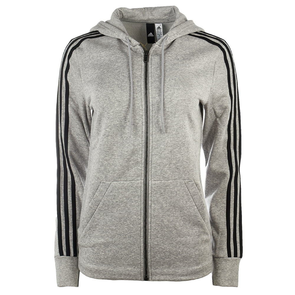 Adidas - Adidas Essentials Cotton Fleece 3-Stripe Full Zip Hoodie ...