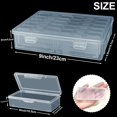 thumbnail image 2 of Plastic Organizer Box Small Clear Storage Containers with Lid Adjustable Compartments Organizers for Tool Jewelry Tackle Earring Craft Beads - PC Grids, 2 of 6