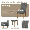thumbnail image 6 of Euroco 6-Piece Farmhouse Dining Table Set,78.1" Extendable Kitchen Table with 1 Bench and 4 Upholstered Chairs,Wood Rectangular Dining Set for 6,Gray, 6 of 8