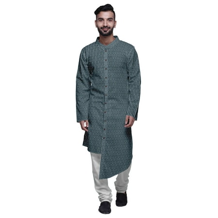 

Atasi Party Wear Kurta Set For Men Mandarin Collar Ethnic Printed Kurta Pajama