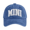 thumbnail image 2 of MINI Embroidered Vintage Washed Baseball Cap, Adjustable Cotton Dad Hat for Men Women, Retro Two Tone Casual Headwear for Car Enthusiasts﻿ Blue One Size, 2 of 3