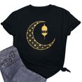 thumbnail image 6 of Penkiiy Muslim Ramadan T-Shirt for Women Women's Cute Graphic T-Shirts Crewneck Short Sleeve Moon PrintCasual Tee Tops M Black, 6 of 6