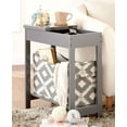 thumbnail image 3 of Narrow Wood Side Table with Flip-Top and Fabric Storage Bin, 3 of 13
