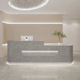 thumbnail image 3 of Church Pulpit Front Reception Desk Podium Lectern Bar Modern Office Cash Counter Desk Restaurant Tables Bureau Furniture My Lux Decor Round, 3 of 17