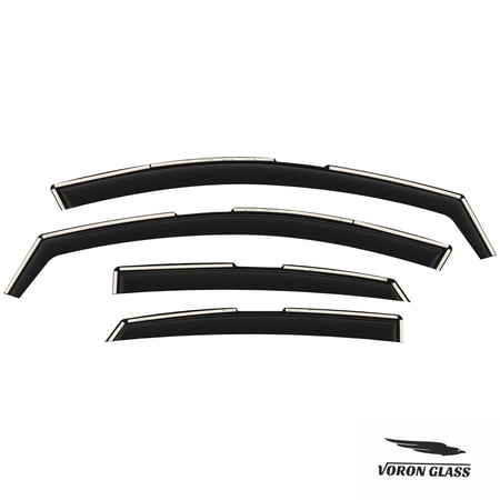 Voron Glass in-Channel Extra Durable Rain Guards for Kia Forte 2019-2024, Window Deflectors, Vent Window Visors, 4 Pieces - 201184