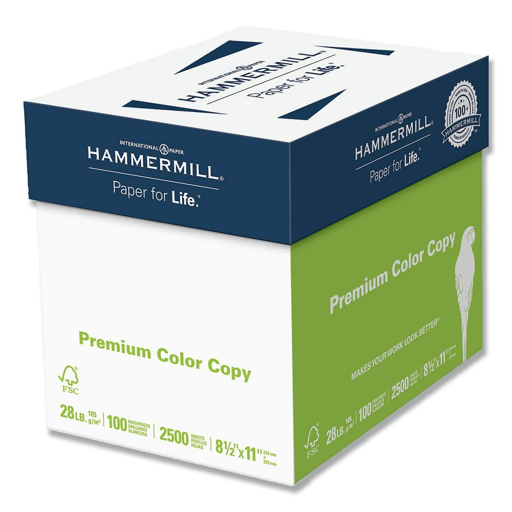 Hammermill Color Copy Paper, 100 Bright, 28 lb., Letter, Photo White