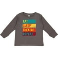 thumbnail image 3 of Inktastic Eat Sleep Theatre Repeat Drama Gift for Actor Boys or Girls Long Sleeve Toddler T-Shirt, 3 of 5