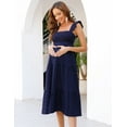 thumbnail image 5 of Yesfashion Wholesale Women's Maternity Dress Floral Small Flying Sleeves Sleeve Square Neck Shirred Ruffle A Line Dress, 5 of 8