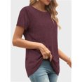 thumbnail image 5 of Womens Loose Fit Tshirts Short Sleeve Summer Tops Casual Workout Yoga Tunic T Shirts Tops, 5 of 6