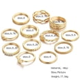 thumbnail image 5 of Anillos para mujer, regalos para mujer, 12 piezas, anillo turco tibetano vintage con flor de cristal estilo bohemio para nudillos., 5 of 5