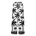 thumbnail image 4 of LWavelet Women's Drawstring Waist Palm Tree Print Wide Leg Pants with Split Detail for Beach & Vacation Wear Gray S, 4 of 8