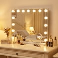 thumbnail image 2 of Gymax Vanity Mirror w/ Lights 23" x 18" Lighted Makeup Mirror w/ 10X Magnification, 2 of 10