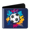 thumbnail image 1 of Tonnylam Billetera plegable con temática de fútbol — Billetera compacta para adolescentes, un regalo para los aficionados al fútbol, 1 of 3