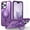 Purple, variant on MonsDirect Case for iPhone 15 6.1 inch, Magnetic Kickstand Case Compatible with MagSafe Wireless Charging, Slim Translucent Matte Case Protective Cover Hard Plastic Shell for iPhone 15 2023, Black