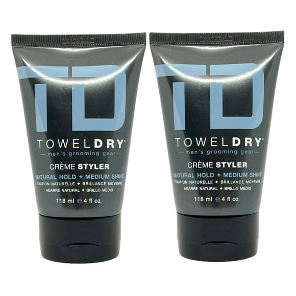TowelDry Creme Styler + Natural Hold Shine 4 Oz (Pack of 2)