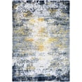 thumbnail image 1 of Ahgly Company Machine Washable Indoor Rectangle Industrial Modern Dark White Beige Area Rugs, 2' x 5', 1 of 7