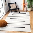 thumbnail image 2 of SAFAVIEH Montauk Oswald Geometric Striped Cotton Area Rug, Ivory/Black, 6' x 9', 2 of 11