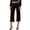 Black -BN25, variant on Fold Over Capri Yoga Pants for Women Low Rise Wide Leg Flared Cropped Gaucho Capri Pants Summer Culottes Beach Bottoms Gray M