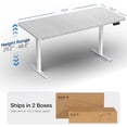 thumbnail image 6 of VIVO Electric 71” x 36” Stand Up Desk, Dark Gray Table Top, White Frame, 6 of 8