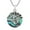Other, variant on Daisy Vines Adorned Rainbow Abalone Circle Disc Sterling Silver Necklace