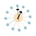 thumbnail image 2 of Elodie Round Ball Wall Clock Quiet Mid Century for Living Room Kitchen Decor Clocks Light Blue Ball, 2 of 8