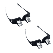 Evelots Bed Prism Glasses for Reading, Gaming or Watch TV While Lying Down Set of 2 90 Degree Pinhole Spectacles-Lazy Readers Mirror Periscope High Definition-Clear & Bright Image-Unisex