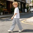 thumbnail image 5 of CONZONE Kids Boys Uniform Sweatpants Wide Leg Sweat Pants for Child Elastic Waist Back To School Athletic Jogger Pants with Pockets, 5 of 9