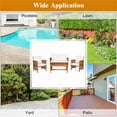 thumbnail image 4 of Costway 4PCS Patio Solid Wood Furniture Set Conversation Coffee Table W/White Cushion, 4 of 8