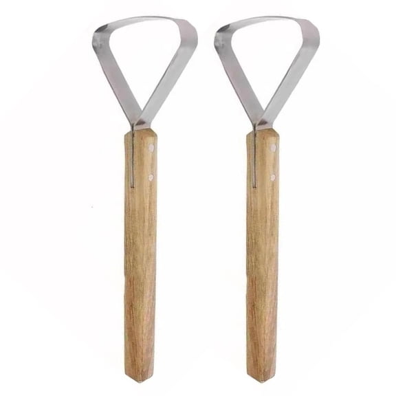 Tizuqe Stainless Steel Leather Fleshing Tool Leather Craft Slicing Tool for Leather