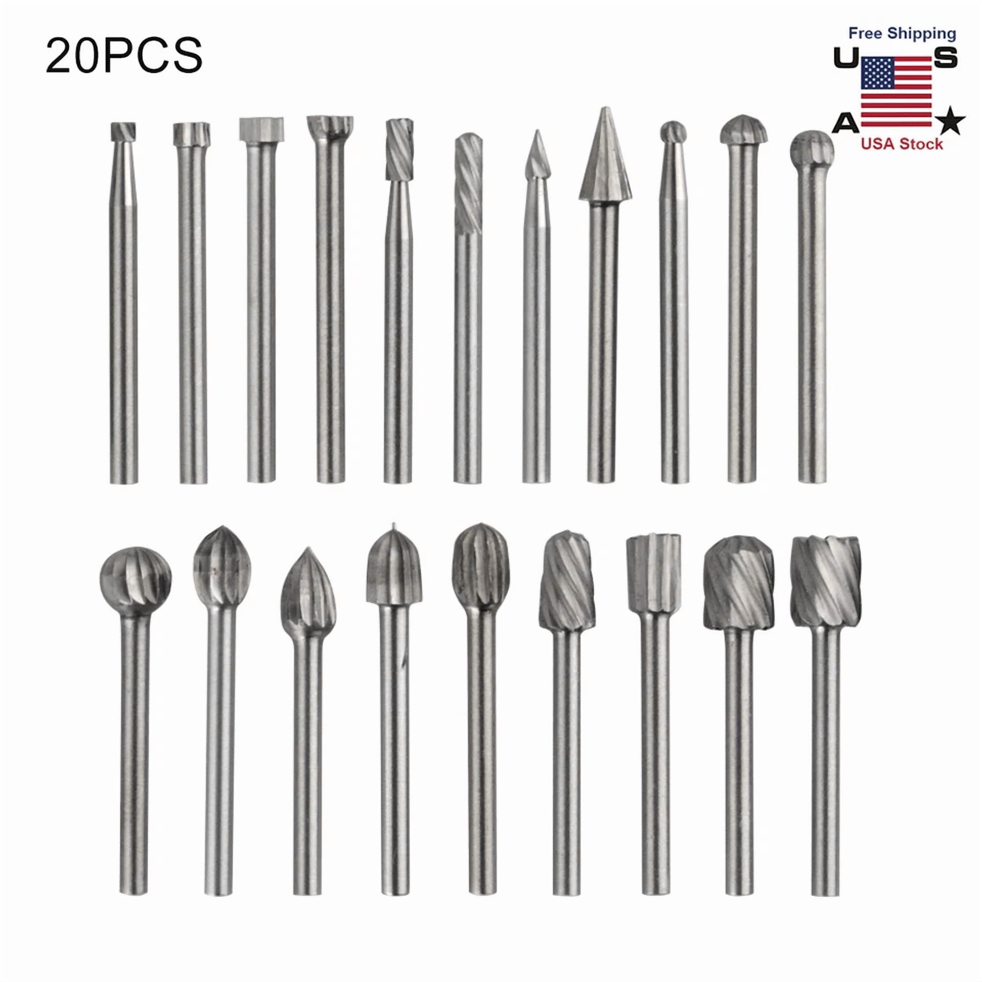 BUTTERFLY- 20X Diamond Burr Bits Drill Set Rotary Multi Tool Accessories Kits For Dremel