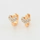 thumbnail image 5 of Arracadas Pegaditas Niña Corazón Pavé Swarovski Oro 18K Lam dorado Unitalla, 5 of 7