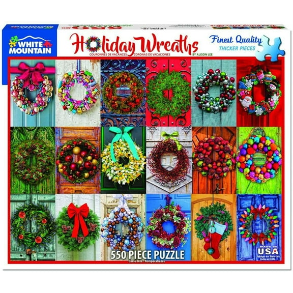 Holiday Wreaths 550 Piece Jigsaw Puzzle