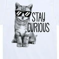 thumbnail image 3 of Instant Message - Stay Curious Cat - Toddler & Youth Short Sleeve Graphic T-Shirt, 3 of 6