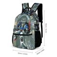 thumbnail image 2 of Mobile Suit Gundam 3 Pcs Backpack Set With Lunch Bag And Pencil Case Casual Bookbag Lunch Box Pencil Box, 2 of 8