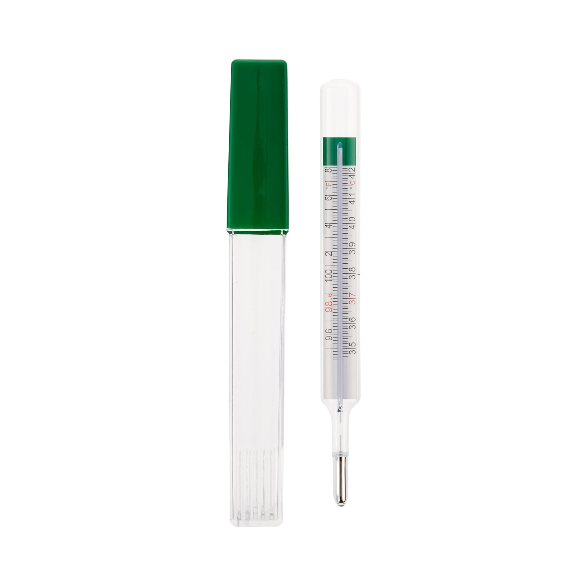1× MERCURY-FREE Hospital Testing Equipment Clinical Bar Glass Thermometer 