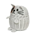 thumbnail image 5 of Cat Rattan Storage Basket with Lid Decorative Bin Home Decor Hand Woven Shelf Organizer Cute Handmade Handcrafted Gift Art Artwork Wicker Kitten, 5 of 9