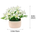 thumbnail image 3 of Artificial Flower Decorationfake Flower Bouquet With Vase Lowmaintenance Desktop Ornament For Bedroombathroomwedding And Party Decoration, 3 of 6