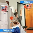 thumbnail image 3 of GSE Games & Sports Expert Over-The-Door Mini Basketball Hoop Set with Basketball & Pump, Wall-Mounted Basketball Hoop Set for Home & Office, Indoor Basketball Game, 3 of 7