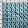 thumbnail image 3 of oneOone Cotton Poplin Twill Teal Blue Fabric Geometric Dress Material Fabric Print Fabric By The Yard 56 Inch Wide, 3 of 4