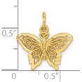 thumbnail image 3 of Solid 10k Yellow Gold Butterfly Charm - 18mm, 3 of 5