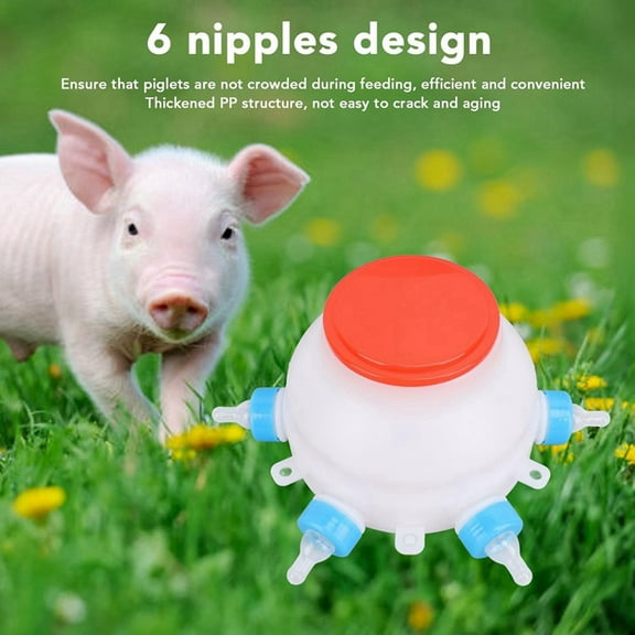 1 x Piglet Feeding Bottle-White & Red