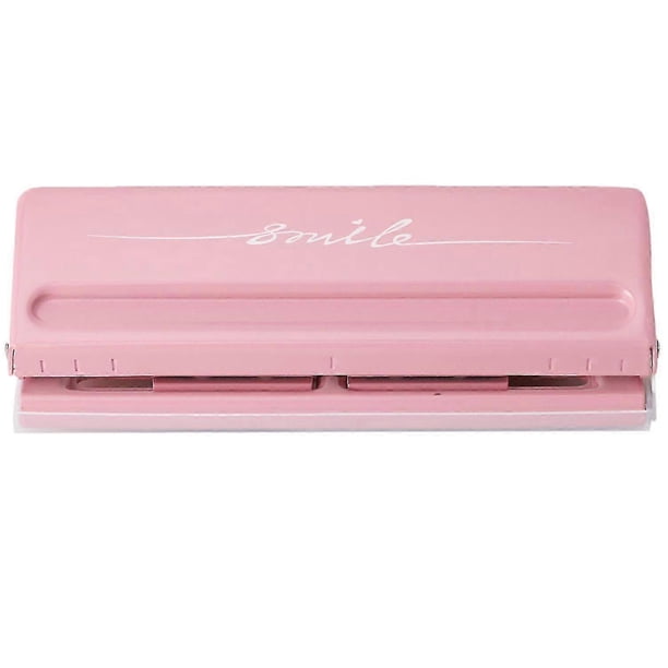 3-Hole Paper Punch Handheld Metal Hole Puncher for A5 B5 A6 A7 3/6/9 Holes for Scrapbook Diary Bin