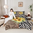 thumbnail image 5 of Homewish Wild Leopard Print Queen Comforter Set,Zebra Pattern Striped Bedding Sets,White Black Brown Bedding Comforter Set For Girls Kids,Breathable Home Decor,3-Piece, 5 of 9